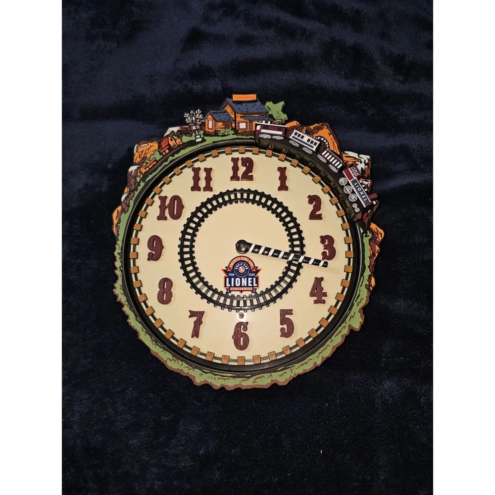 Lionel Centennial Train Station Wall Clock Railroad Theme Decor Benson PARTS